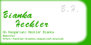 bianka heckler business card